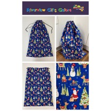 Santa Sack - Large - Christmas print on Blue Santa Sack - Large - Christmas print on Blue